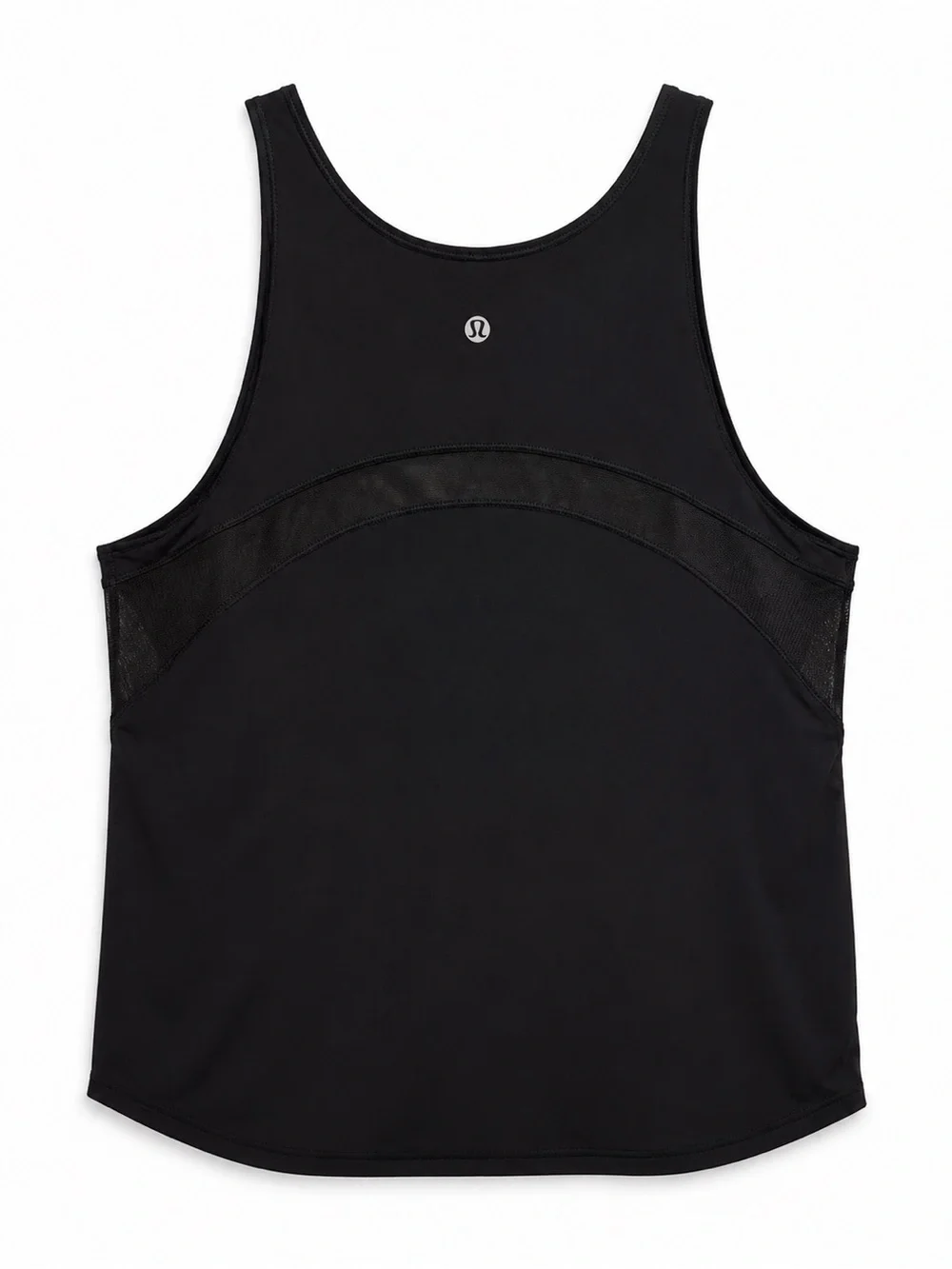 Lululemon Womens Black Mesh Panel Relaxed Yoga Workout Tank Top Estimated Size 8
